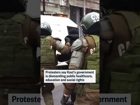 Students protest against Chilean President Kast