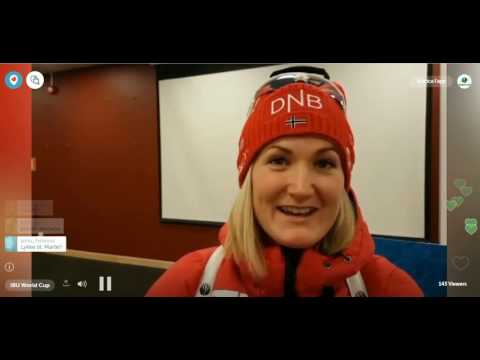Östersund Mixed Relay winner Marte Olsbu live on our Periscope