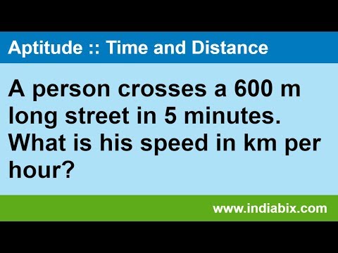 Finding Speed in km/hr | Time and Distance Problems | Aptitude | IndiaBIX