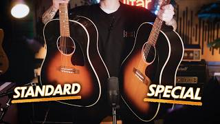 Video thumbnail for Gibson J45 Standard vs Special | What are the Differences? by GUITARGUITAR