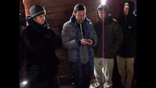 Jonah Sieger at Radegast Train station in Lodz Poland