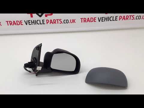 Fits Fiat Panda 2009-2011 Door Wing Mirror Electric Primed-Gray Driver Side video