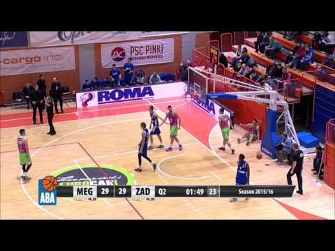 ABA Liga 2015/16 highlights: Mega Leks - Zadar R18 (2.1.2016)