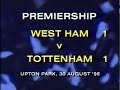 West Ham United 1 1 Tottenham Hotspur 1995 96