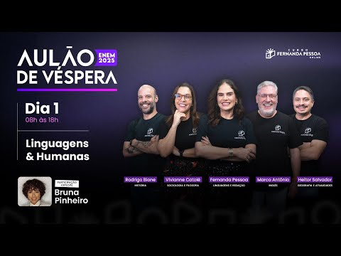Aulão de Véspera - 1º dia | Linguagens e Humanas | ENEM 2025 no CFPOnline