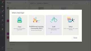Staff - Teams: Creating a  new Team