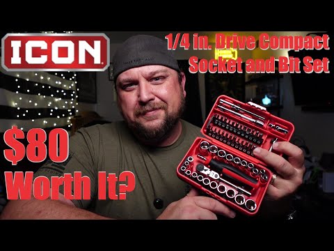ICON 52 Piece 1/4 in. Drive Compact Socket and Bit Set