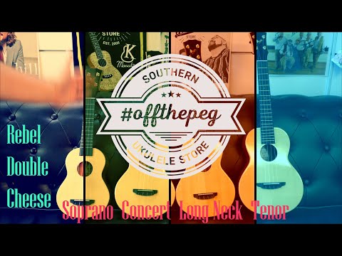 Rebel Ukuleles - Double Cheese (Sop/Con/LNCon/Tenor) Comparison Video