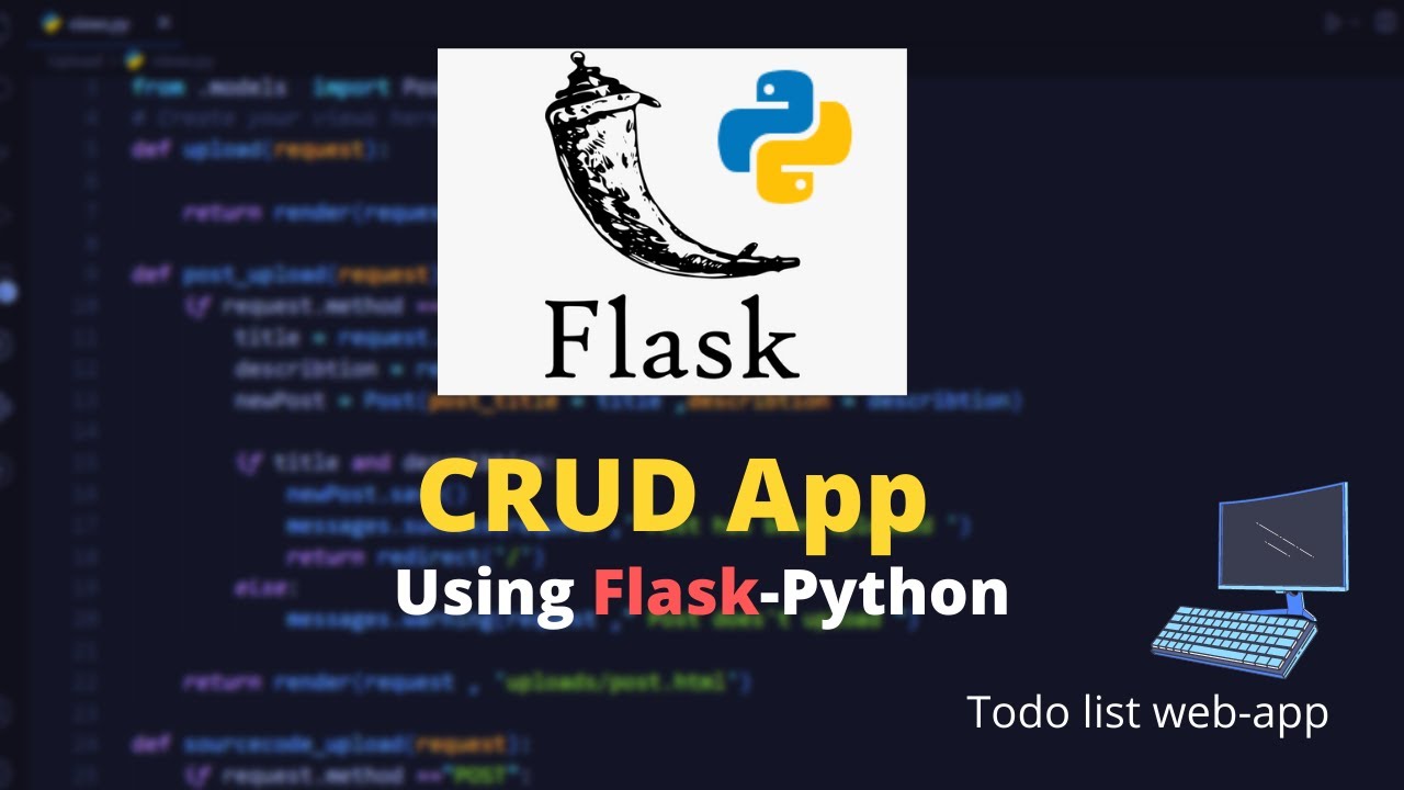 CRUD app using Flask-python code || Flask Todo App - No Talking