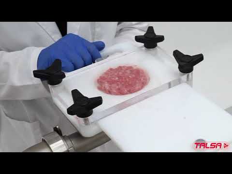 Video thumbnail for Talsa Hamburger Patty Former for H-Series Hydraulic Sausage Stuffers | Trento