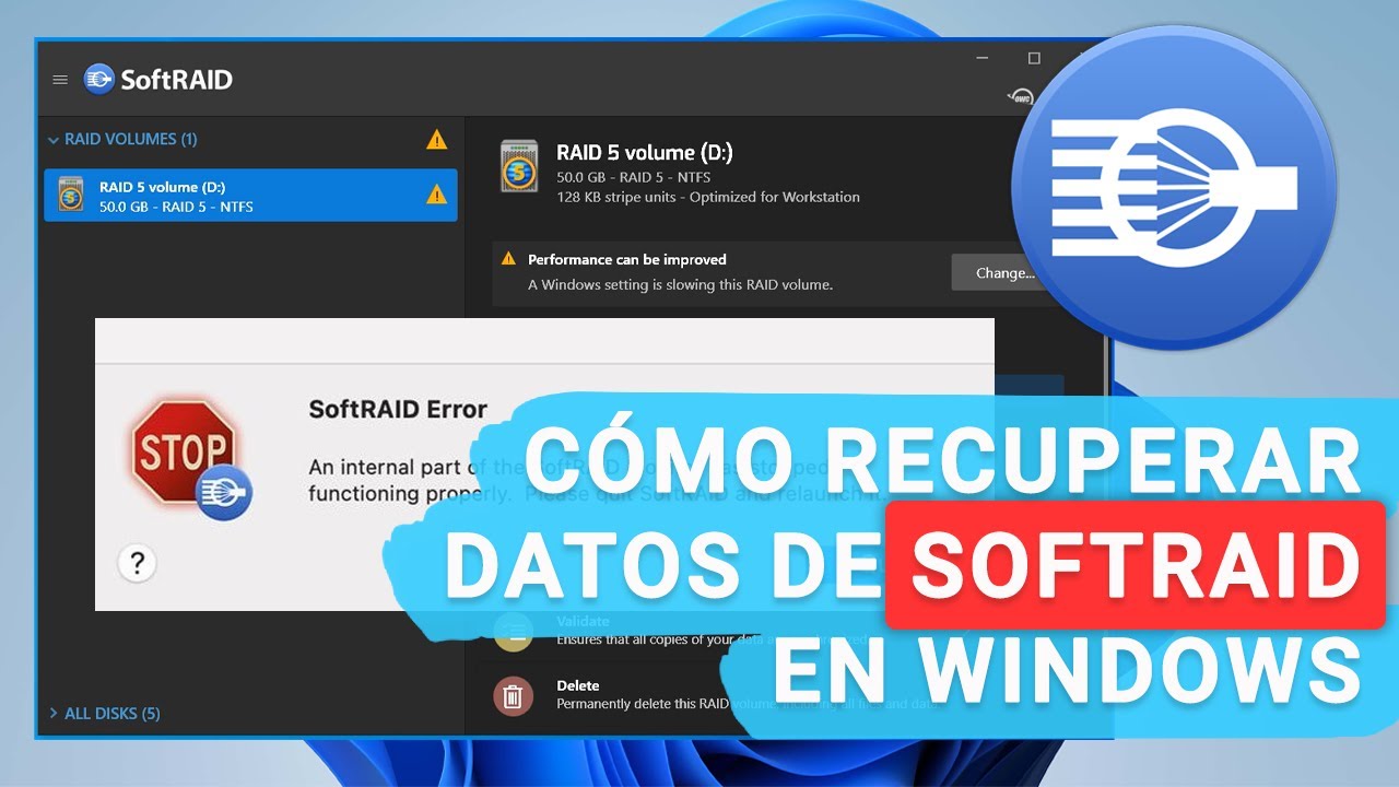 Cómo recuperar datos de SoftRAID en Windows