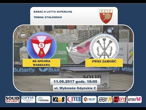 Zapraszamy na: Baraże o Superligę Tenisa Stołowego: Spójnia Warszawa vs PWSZ Zamość