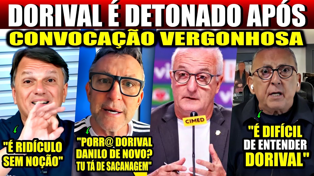 🚨EITA! MÍDIA NÃO PERDOA E DETONA CONVOCAÇÃO VERGONHOSA DE DORIVAL JUNIOR PARA SELEÇÃO BRASILEIRA