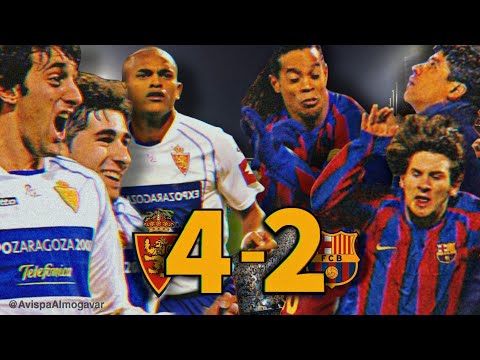 GOLEADA AL BARSA DE MESSI Y RONALDINHO | Real Zaragoza 4-2 F.C Barcelona | Copa del Rey | Cadena Ser