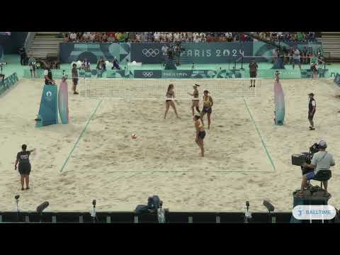 Ana Patrícia/Duda 2x0 Gottardi/Menegatti 2-0 (21-17, 21-10)