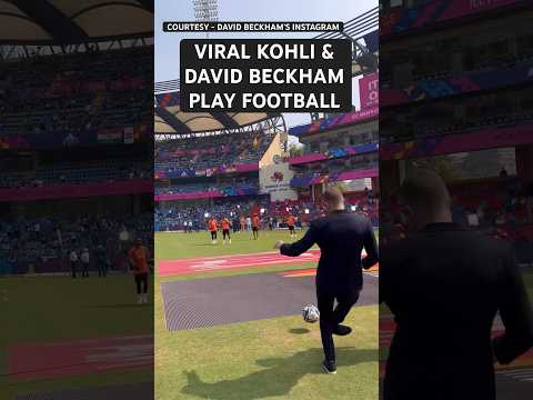 David Beckham Joins Virat Kohli For A Football Face-off At Wankhede Stadium Before The WC Semifinal