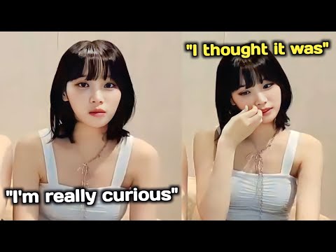 CHAEWON's reaction when she suddenly doesn't know how to do this during live