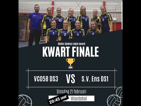 VC058 dames 3 - s.v. Ens dames 1 Kwartfinale bekercompetitie