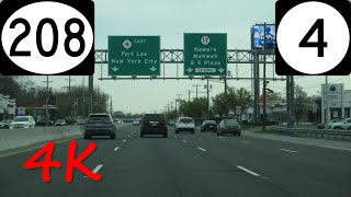⁴ᴷ NJ Route 208/NJ Route 4 south/eastbound [4K VIDEO]