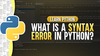 What Is A Syntax Error In Python