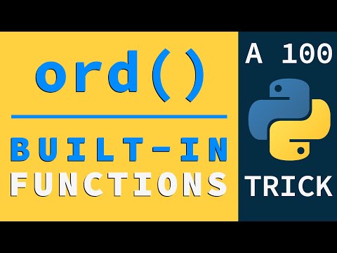 Python Built In Chr Function Python Built In Ord Function