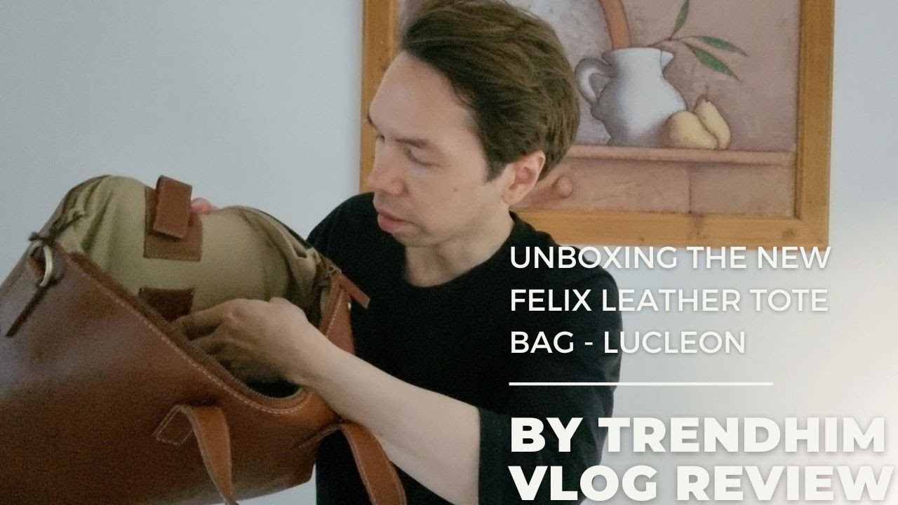 WHAT'S IN MY BAG THE FELIX LEATHER TAN TOTE BAG LUCLEON BY TRENDHIM