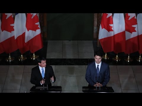 Prime Minister Trudeau holds a joint press conference with the Prime Minister of France