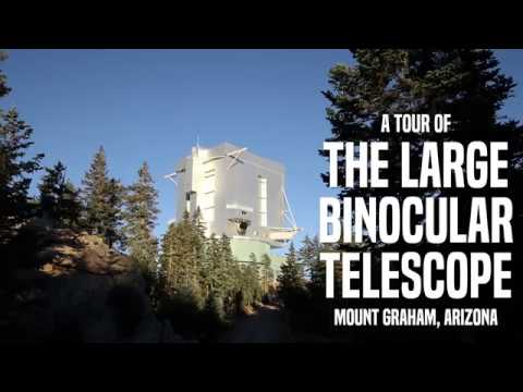 Title frame from the Touring Arizona's Giant Observatory: The Large Binocular Telescope video
