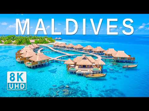 Maldives 8K Drone Footage | Sandbank Whispers, Crystalline Tides & Azure Splendor UHD