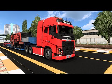 ETS 2 MOD  (1.45) Volvo fh16 750 6x4 Asphalt Miller - Am 0880 Delivery From Rotterdam to Amsterdam