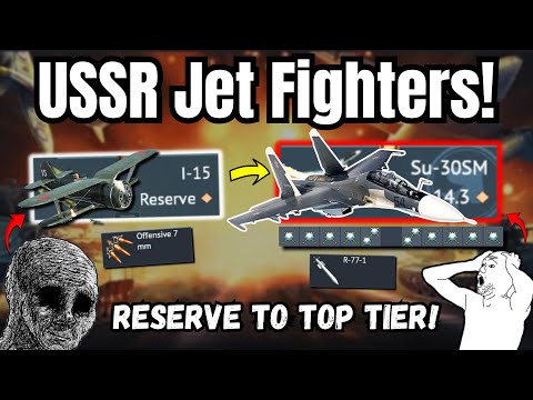 USSR jet fighters line Experience!🔥(Is it worth researching these planes?🤔) | Reserve to Top Tier