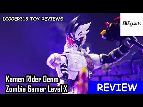 SH Figuarts Kamen Rider Genm Zombie Gamer Level X Toy Review 4K