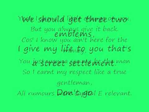 Wretch 32 Ft Josh Kumra - Don't Go - Lyrics