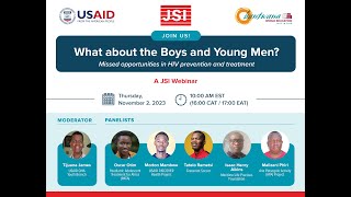 Webinar: What about the boys and young men? Missed opportunities in HIV prevention and treatment