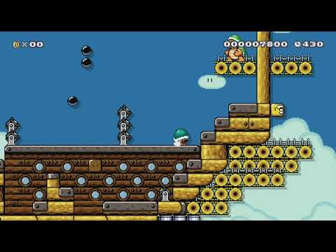 Bowser's Airship Fleet - V5 by Diego - SUPER MARIO MAKER - NO COMMENTARY 1bj