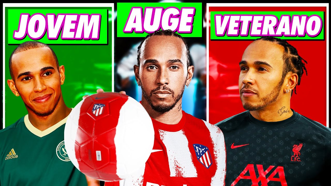 E se HAMILTON tivesse sido JOGADOR? Simulei a carreira dele ⚽ | Lewis Hamilton F1