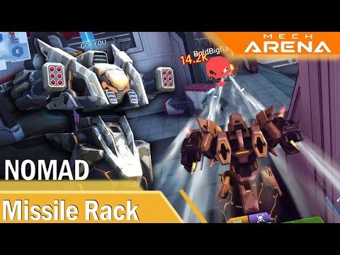 🔥 NOMAD Mech Dominates with Missile Rack 8! Preparing for MISSILE RACK 12 - MECH ARENA Gameplay