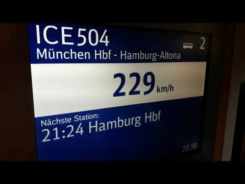 Mitfahrt im ICE 504 von Berlin nach Hamburg