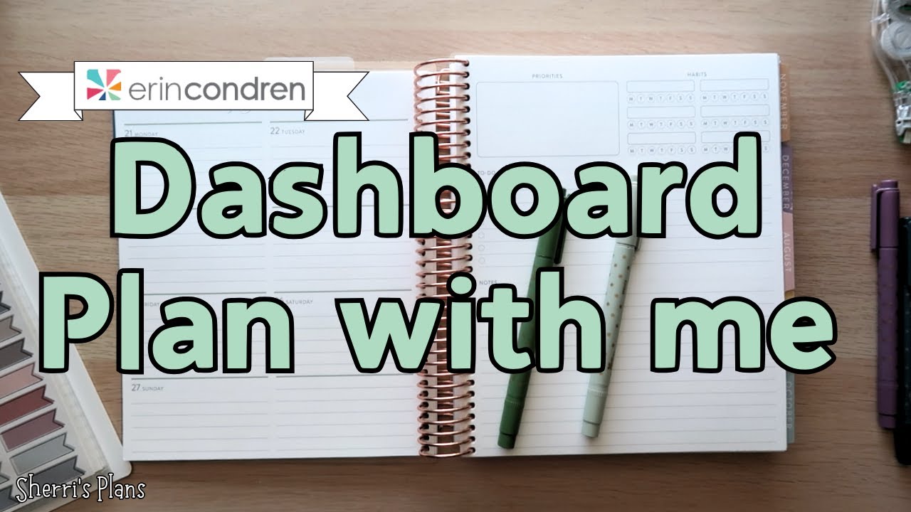 Plan with me in the new Erin Condren Dashboard layout
