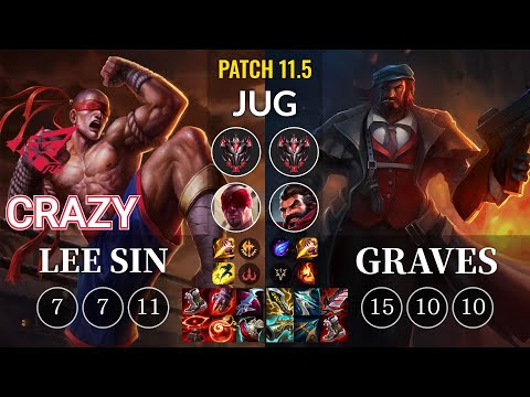 RW Crazy Lee Sin vs Graves Jungle - KR Patch 11.5