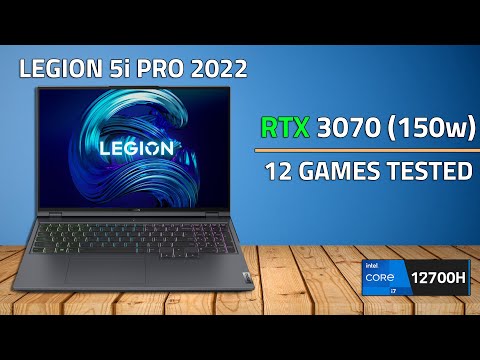 RTX 3070 (150W) - Lenovo Legion 5i Pro 2022 - Gameplay Test in 12 Games
