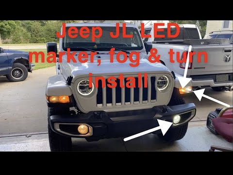 2018+ Jeep JL Wrangler Factory LED Fog light turn signal marker Easy Upgrade DIY how to swap