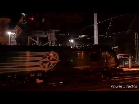 Evening freight at Carlisle - class 66, 70, 88 & 90 - Colas Freightliner DRS 21/03/2022