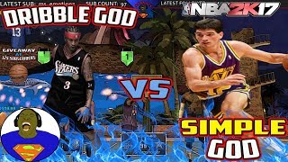 DRIBBLE GOD VERSUS SIMPLETON - WHO WOULD YOU RATHER PLAY WITH - NBA 2K17 MY PARK