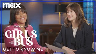 Melissa Benoist & Christina Elmore Get to Know Me | The Girls on the Bus | Max