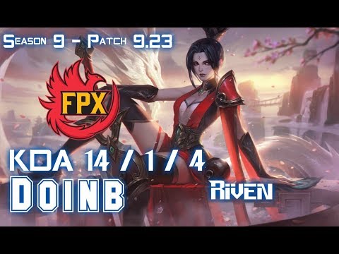 FPX Doinb RIVEN vs JAYCE Top - Patch 9.23 KR Ranked