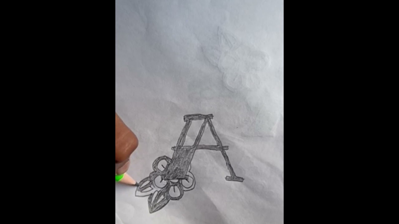 Logo letter A old school tattoo style Royalty Free Vectors