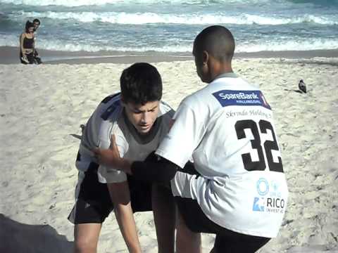 fun among goalkeepers in karanba on Copacabana beach before training