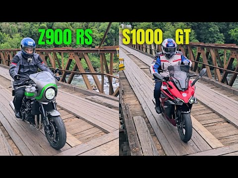 GSX-S1000 GT e Z900 RS Café desfilando na estrada FEAT @RafaelViegas