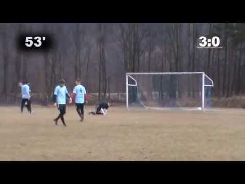 Adrian Haszczyc 3:0 (53') VIII Sparing Seniorów: Płomień - Lubań (15.03.2014r.)